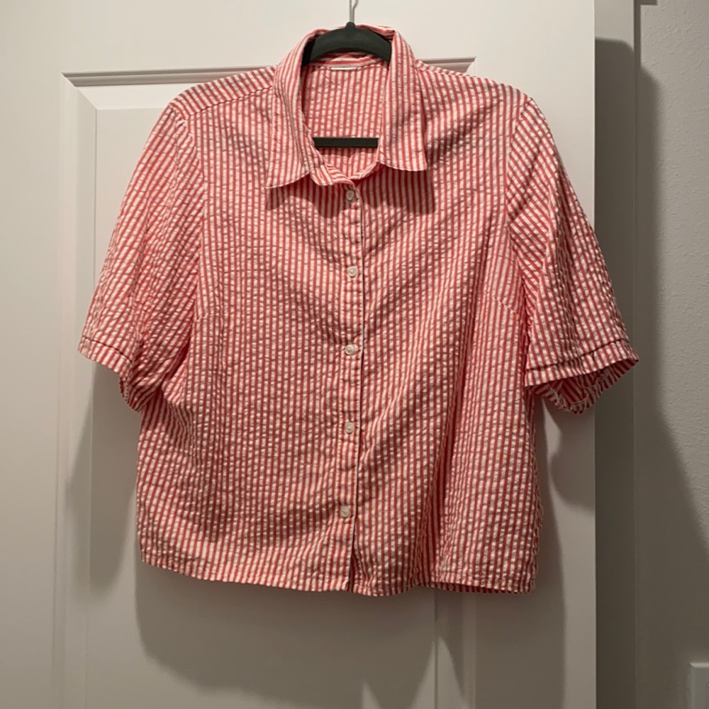 Striped button up